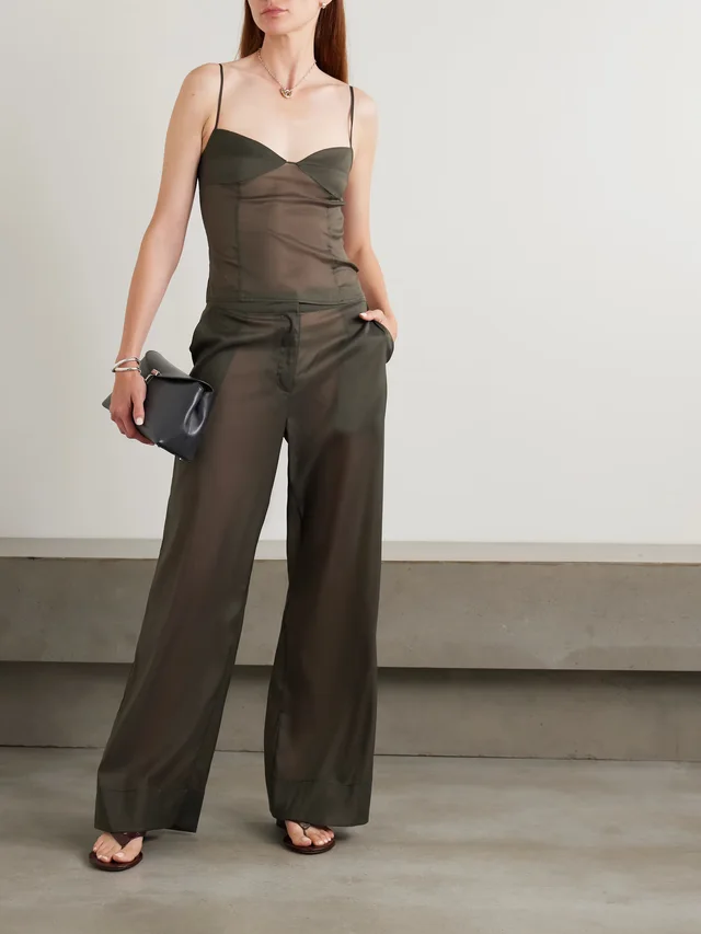 ST. AGNI Organza camisole in Brown, photo 2 of 2 from NET-A-PORTER (Canada)