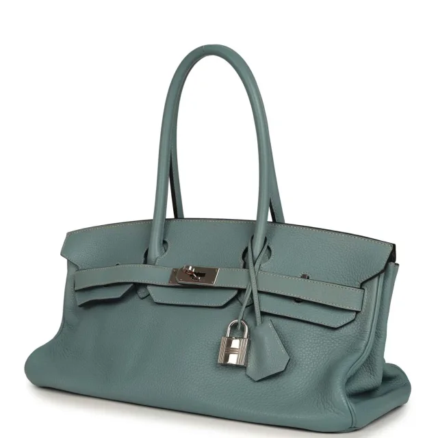 Hermès Vintage Shoulder Birkin 42 JPG Ciel Clemence Palladium Hardware in Clemence leather from Madison Avenue Couture, photo 5 of 9