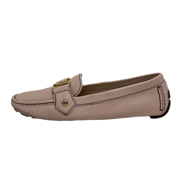 Louis Vuitton Driving Shoes Pink Leather in Pink Leather from The Reluxe
