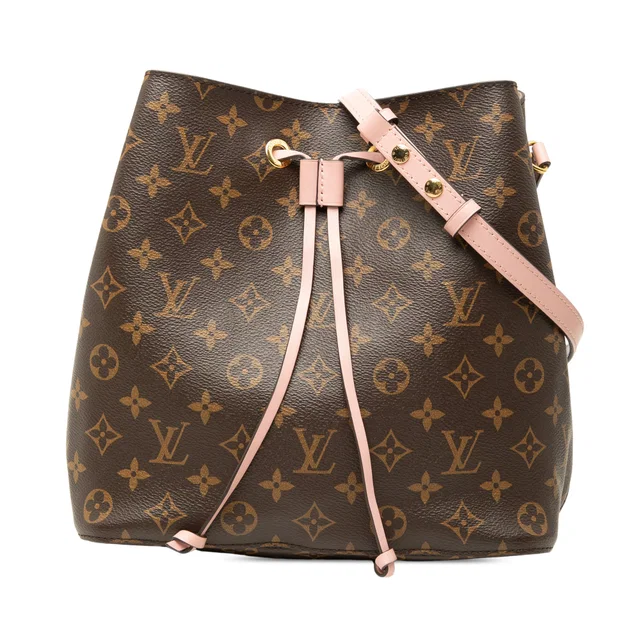 Brown Louis Vuitton Monogram Neonoe MM Bucket Bag in Brown Coated canvas from Designer Revival