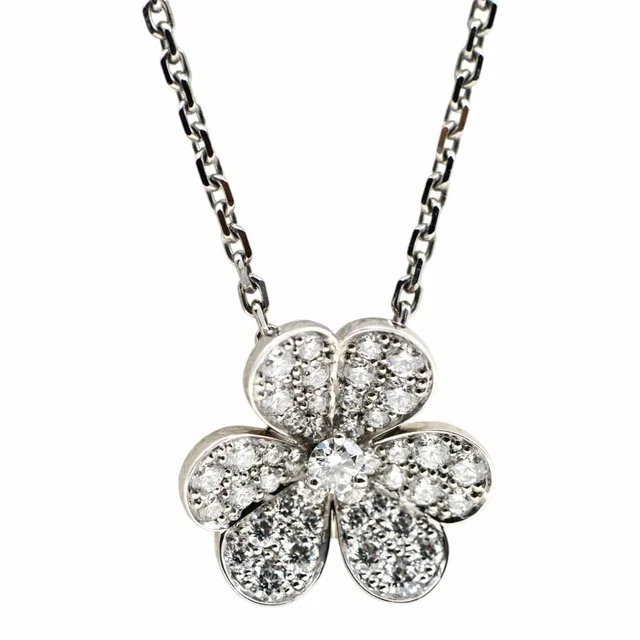 Van Cleef & Arpels Frivole White Gold Diamond Small Necklace in White from Luxury Promise