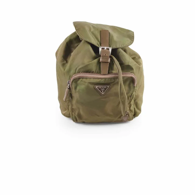 Prada Mini Nylon Backpack Green in Green Nylon from The Purse Affair