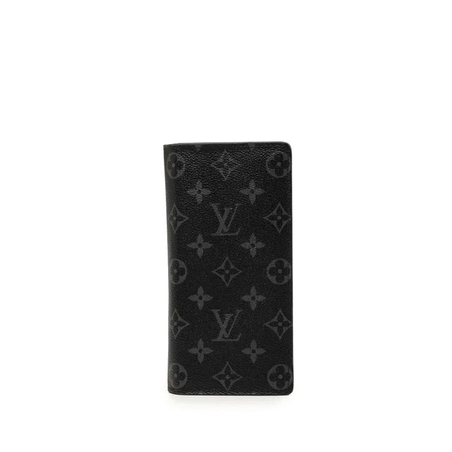 Black Louis Vuitton Monogram Eclipse Brazza Wallet Long Wallets in Black Canvas from Designer Revival