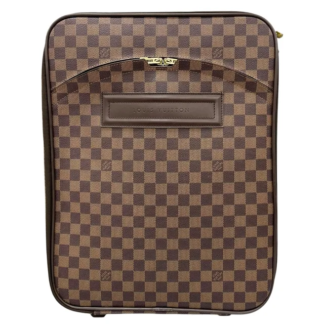 Louis Vuitton Pegase 45 Damier Ebene Leather Brown Bag Gold in Brown Leather from The Reluxe