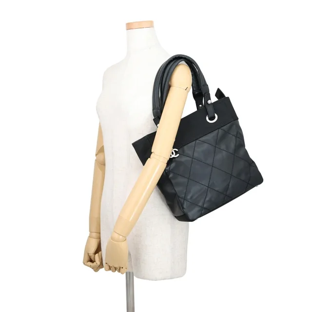 Chanel Paris-Biarritz Tote Bag BlackA34208 PVC Leather Size PM in Leather from GALLERY RARE, photo 4 of 15