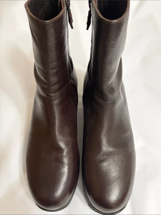 Anteprima Classic Women's Dark Brown Leather Ankle Boots Size 37 1/2 in red|brown Leather from Poshmark