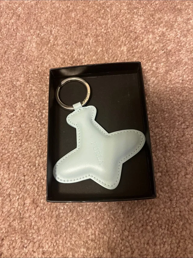 Furla Baby Blue Leather Airplane Keyring in blue Leather from Poshmark