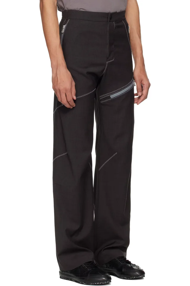 Kiko Kostadinov Brown Fosco Trousers, photo 2 of 4 from SSENSE