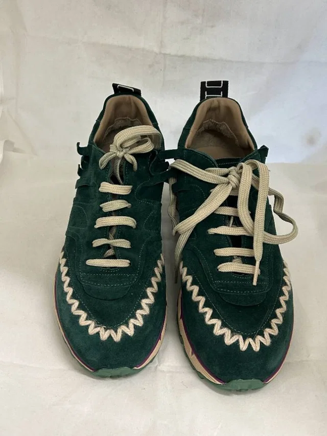designer trainers - Etro - size 8 in Green Suede from Oxfam Online Shop
