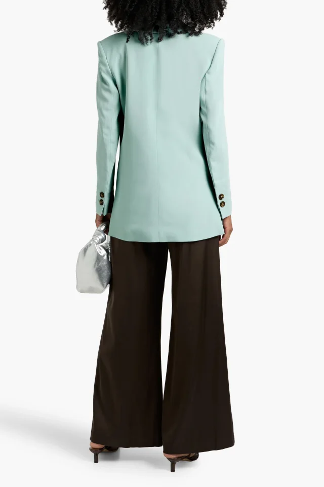 Frame Crepe Tailored Blazer in Mint, photo 3 of 4 from THE OUTNET