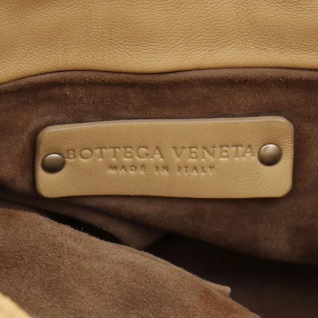 Bottega Veneta Bijoux Interlocking Handbag Beige in Beige Leather from VINTAGE QOO TOKYO, photo 7 of 11