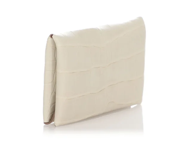 Hermès Beton Matte Alligator Calvi Card Holder in Crocodile from Ann's Fabulous Finds, photo 6 of 11