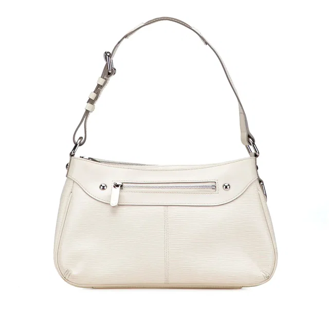 White Louis Vuitton Epi Turenne PM Shoulder Bag in White Leather from Designer Revival