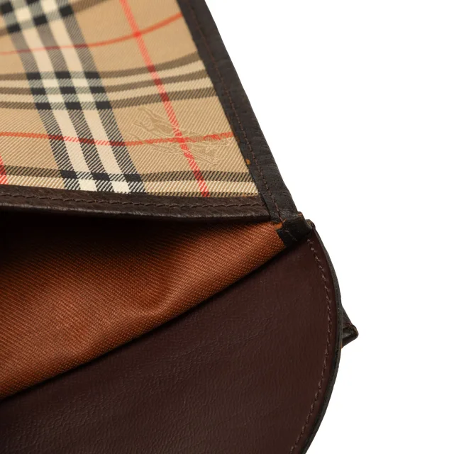 Beige Burberry Haymarket Check Canvas Clutch in Beige Canvas from Designer Revival, photo 7 of 10