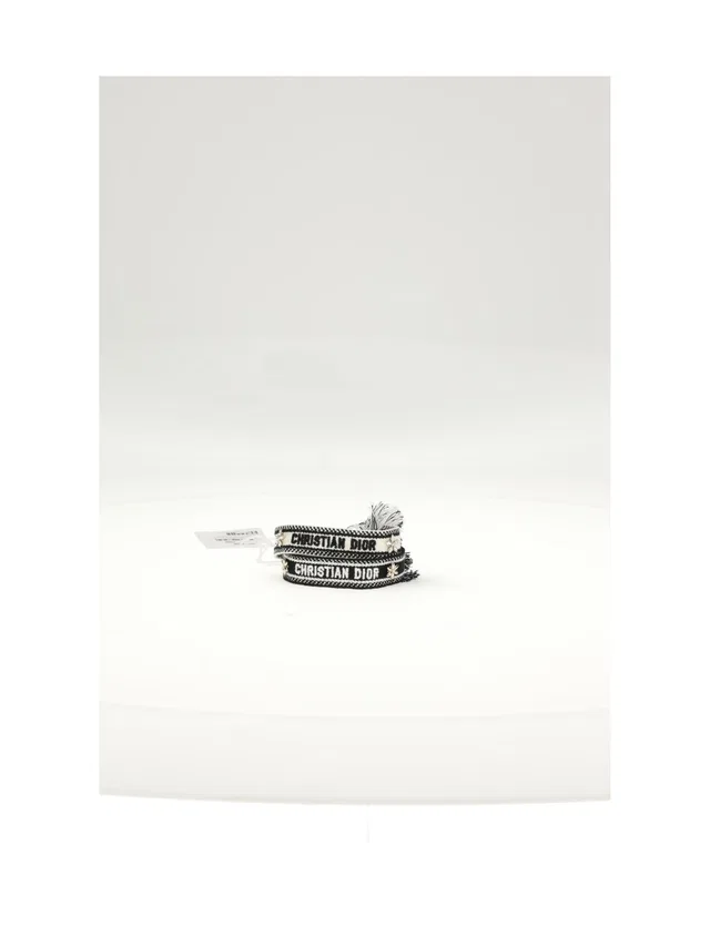 Dior Jadior Bracelet — Black Cotton Bracelets in Black Woven leather from HEWI