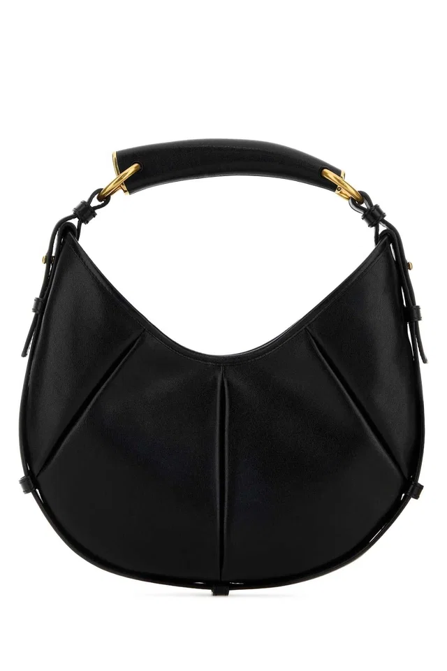 Saint Laurent Mombasa Shoulder Bag — Black in Black Calfskin from HEWI