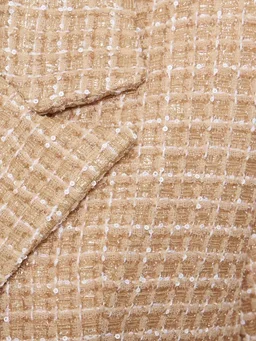 Alessandra Rich Short jacket with central button closure in 87% Polyamide, 13% Polyester, photo 4 of 5 from LUISAVIAROMA