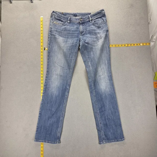 Diesel Jeans Womens 31x32 Blue Lowky Slim Straight Stretch Medium Wash 0065s in blue Denim from Poshmark
