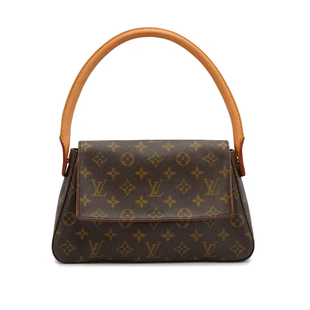 Louis Vuitton Monogram Mini Looping Shoulder Bag Brown M51147 in Brown Coated canvas from Luxury Promise