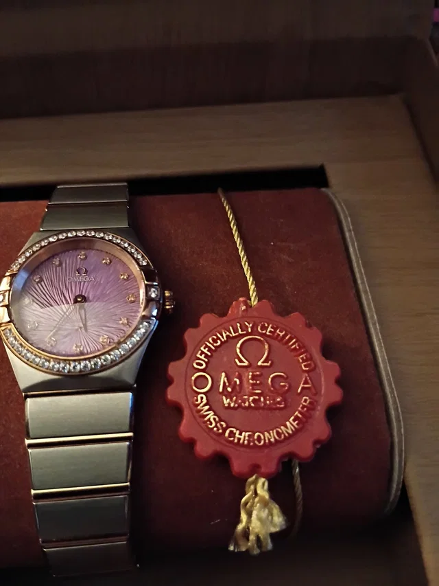 Omega Stainless Steel Ladies Watch With Pink Dial in silver|gray|pink from Poshmark