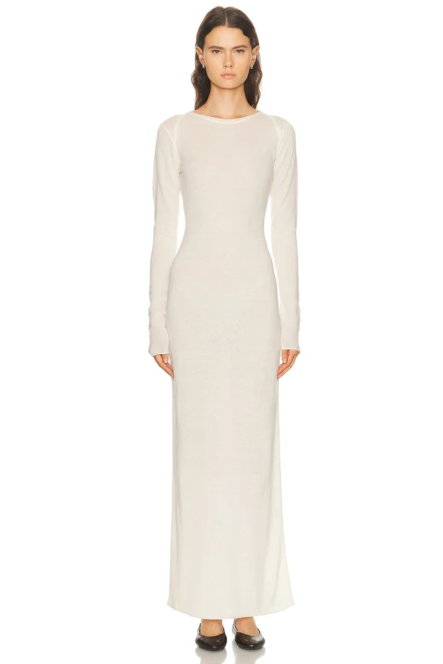 SKIMS Sheer Cashmere Long Sleeve Maxi Dress from FWRD, photo 1 of 1