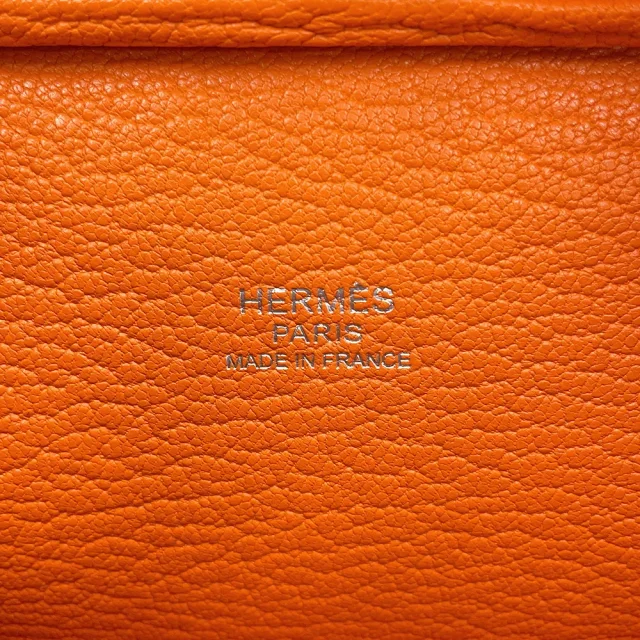 Hermès Plume Orange Chevre Myzore Goatskin Size Mini in Orange Goatskin from GALLERY RARE, photo 11 of 12