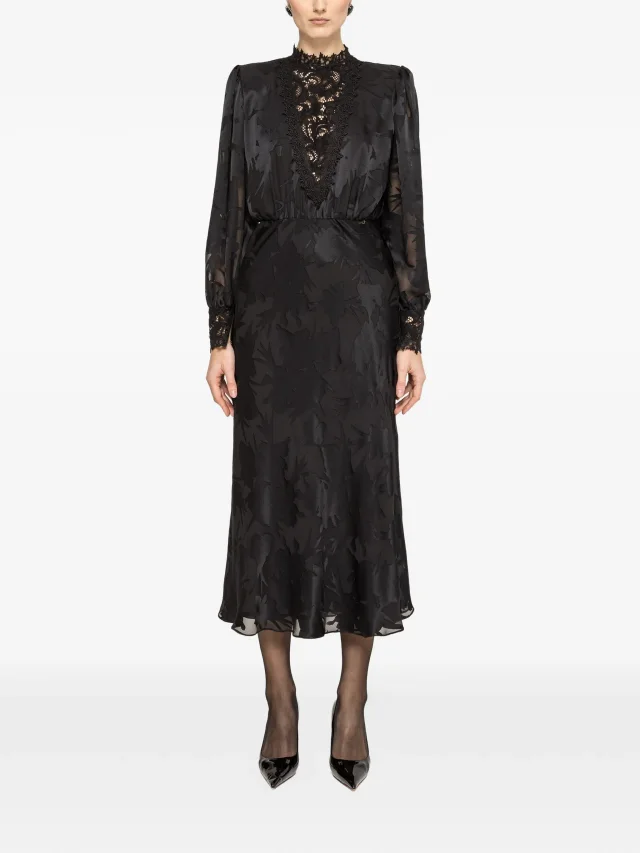 NISSA lace-trim midi dress, photo 2 of 2 from FARFETCH