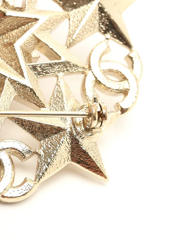 Chanel Coco Mark Star Rhinestone Brooch from A Retro Tale, photo 3 of 4