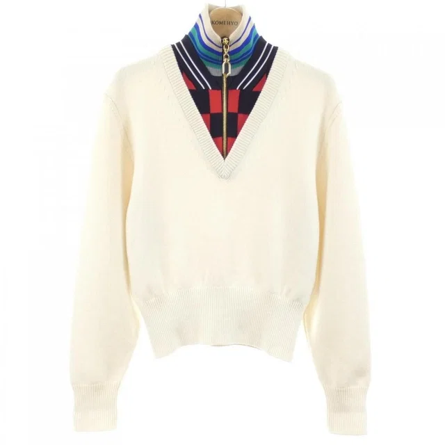 Louis Vuitton Knit Top Red in Red Cashmere from The Reluxe