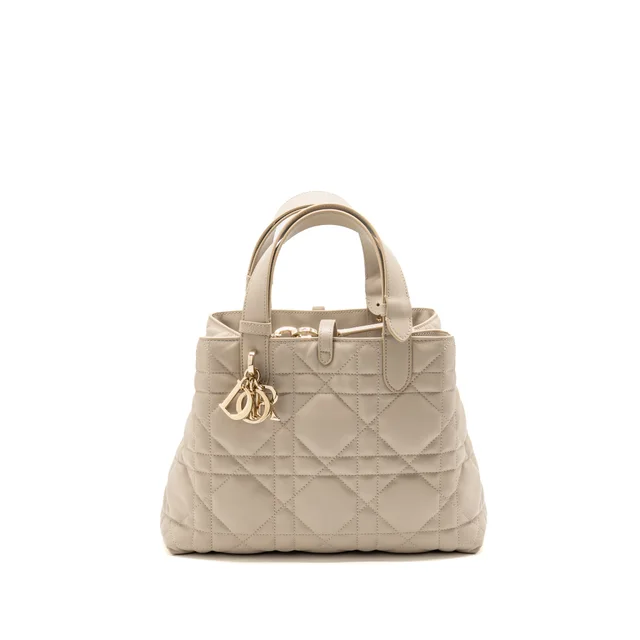 Medium Dior Toujours Bag calfskin rope beige LGHW in Beige Calfskin from EMIER