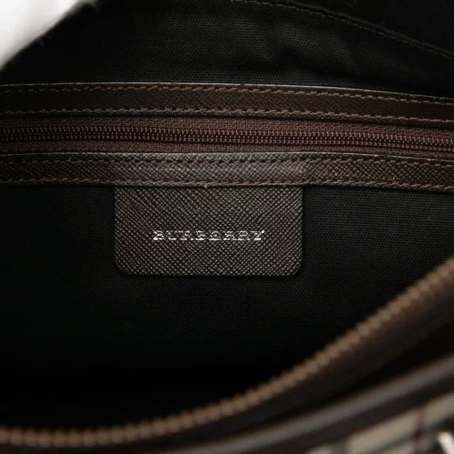 Beige Burberry House Check Canvas Tote in Beige Canvas from Designer Revival, photo 5 of 6