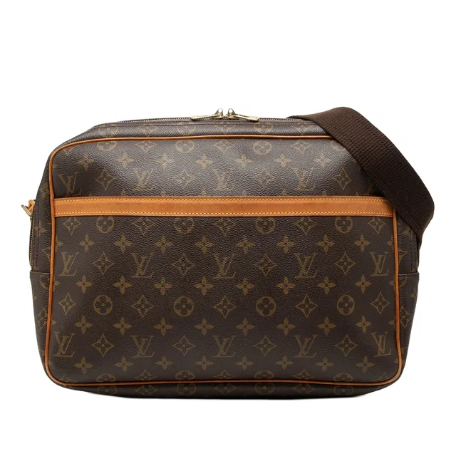 Brown Louis Vuitton Monogram Reporter GM Crossbody Bag in Brown Coated canvas from Designer Revival