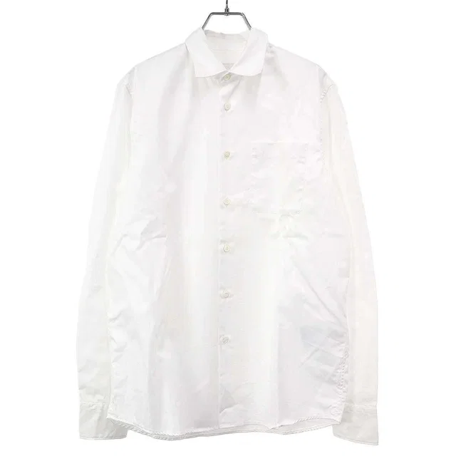 Prada Long Sleeve Shirt White 39 in White from The Reluxe