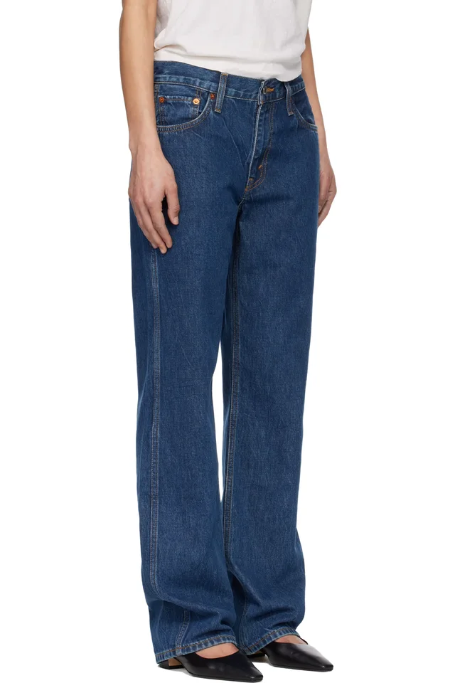 Re/Done Blue 90s Mid Rise Loose Jeans, photo 2 of 4 from SSENSE