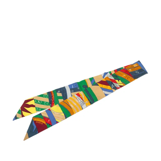 Multi Hermès Astrologie Nouvelle Silk Twilly Scarf Scarves in Silk from Designer Revival