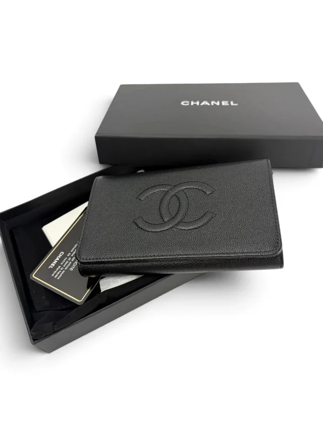 Chanel Timeless CC Caviar Snap Wallet (FULL SET) in Black Caviar leather from Season 2 Consign, photo 2 of 6