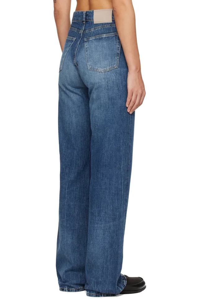 OUR LEGACY Indigo Wata Cut Jeans, photo 3 of 4 from SSENSE
