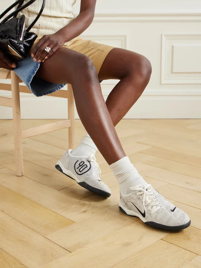 NIKE T90 SE snake-effect leather sneakers in White, photo 2 of 2 from NET-A-PORTER (Canada)