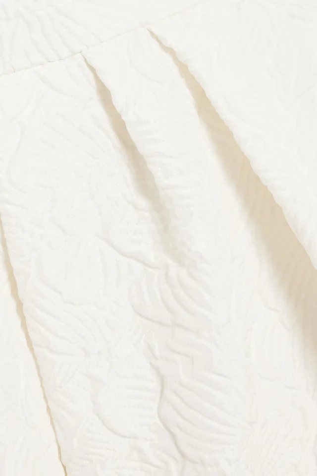 Oscar de la Renta Strapless Pleated Cloqué Mini Dress, photo 4 of 4 from THE OUTNET
