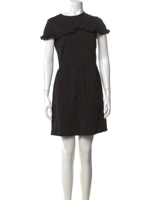 REDValentino Crew Neck Mini Dress in black from The RealReal