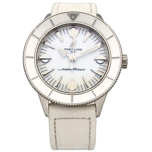 Breitling Superocean Heritage 57 A10340 38mm Stainless Steel Watch in Leather from H&T