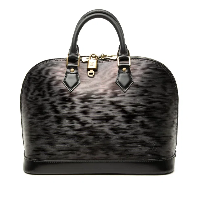 Black Louis Vuitton Epi Alma PM Handbag in Black Leather from Designer Revival