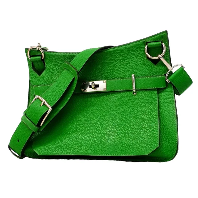 Hermès Shoulder Bag Jypsiere 31 Taurillon Clemence Bamboo Silver in Silver Clemence leather from The Reluxe