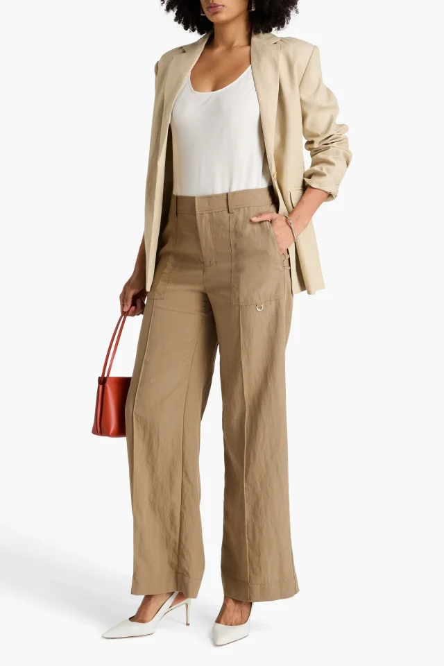 Vince TENCEL™-Blend Wide-Leg Pants, photo 2 of 4 from THE OUTNET