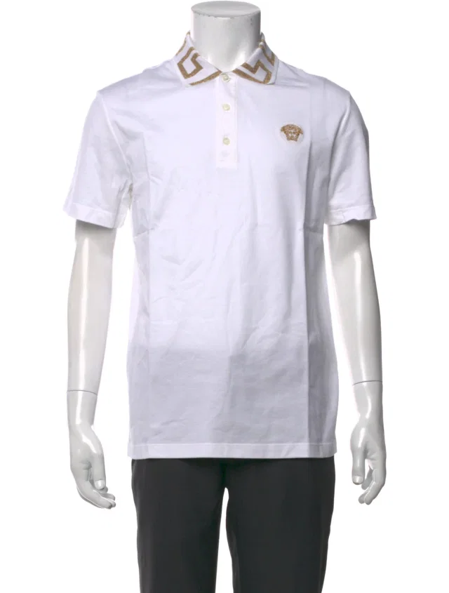 Versace Graphic Print Short Sleeve in white from The RealReal