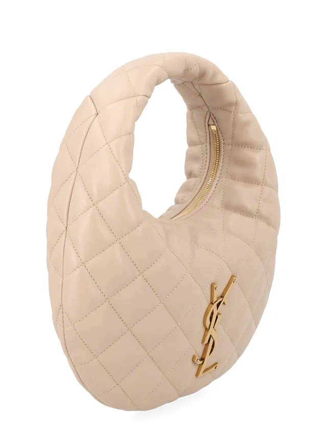 Saint Laurent Icarino Shoulder Bag — Beige Lamb Leather in Beige Lambskin from HEWI