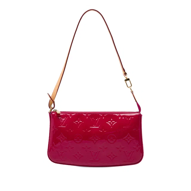 Pink Louis Vuitton Monogram Vernis Pochette Accessoires Shoulder Bag in Pink Leather from Designer Revival