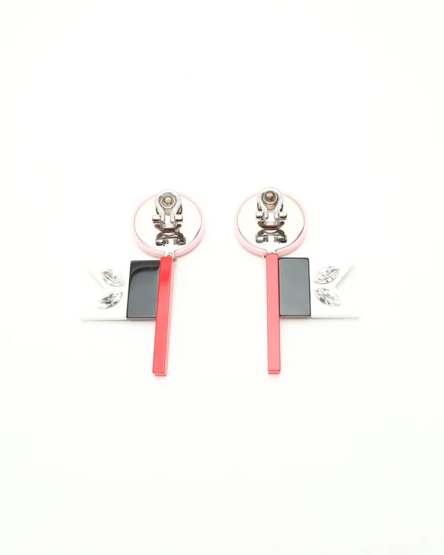 Miu Miu Rhinestone Clip-on Earrings in Resin from A Retro Tale, photo 4 of 5