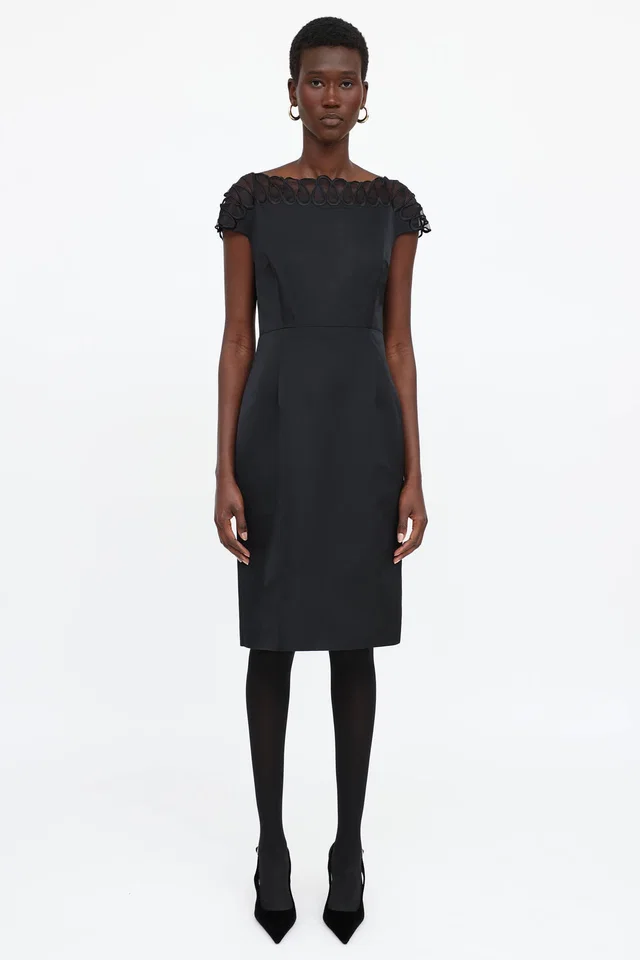 Dior C. 2000s Scalloped Dress in Silk from VSP Consignment