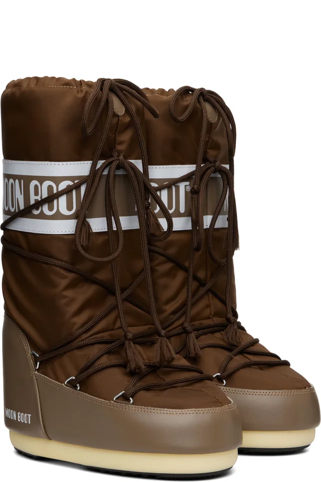 Moon Boot Brown Icon Nylon Boots, photo 4 of 4 from SSENSE